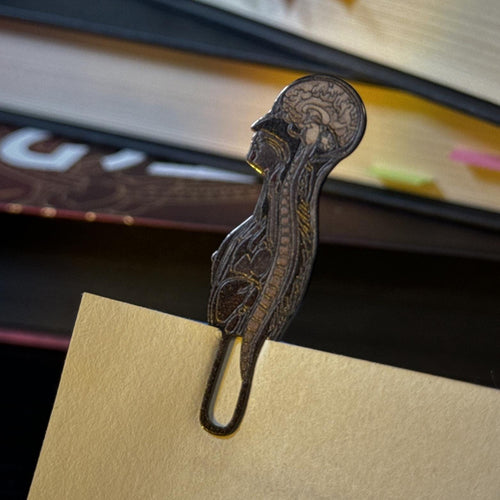 Anatomy Silhouette Metal Bookmark | Dark Academia Gothic Page Marker | Scholarly Medical Illustration | Original Design