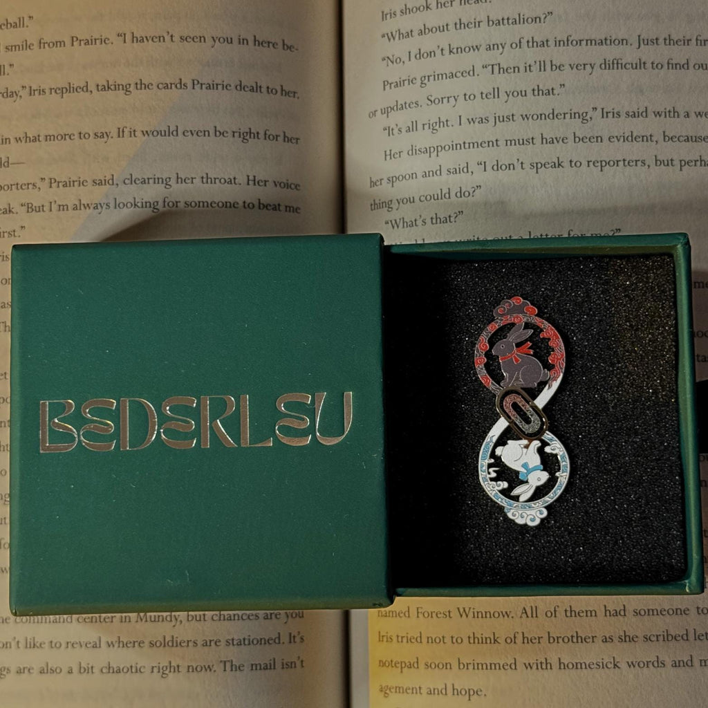 MDZS Cloud & Rabbit Metal Bookmark | Hidden Gusu Page Marker | Wangxian Minimalist Inlay | Original Design